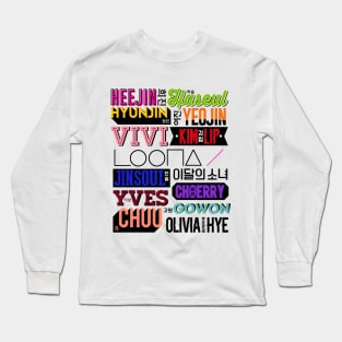 LOONA FONT COLLAGE Long Sleeve T-Shirt